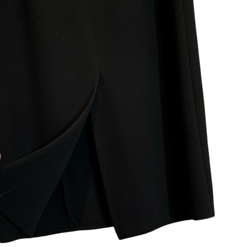 NWOT Vintage Classic Pencil Midi Skirt 100% Cotton Black Skirt EU 40 Small - Picture 6 of 6
